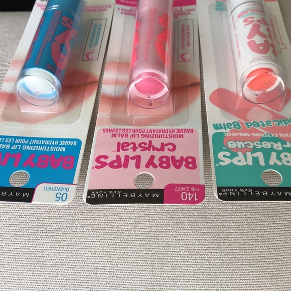 New 3 for $14 Maybelline baby lips/ Chapsticks. Clear, coral, and pink - Picture 6 of 6